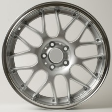 MESH LIP 18x8.0 18x9.0 5x112 ET40 SILVER POLISHED